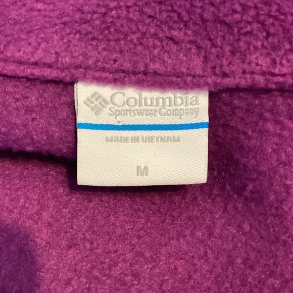 Columbia Benton Springs Full Zip Fleece Jacket Size M Purple - Picture 6 of 7